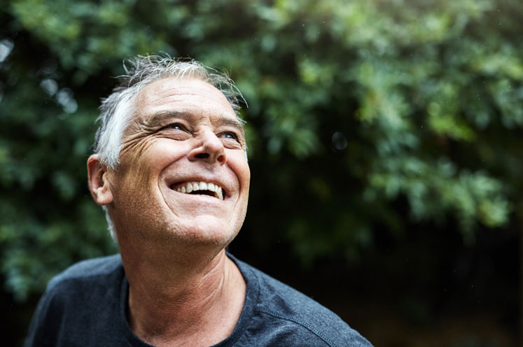 senior man smiling