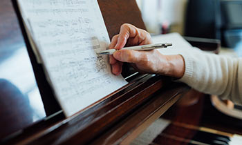 Woman playing piano