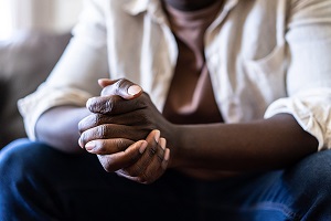 Hands clasped